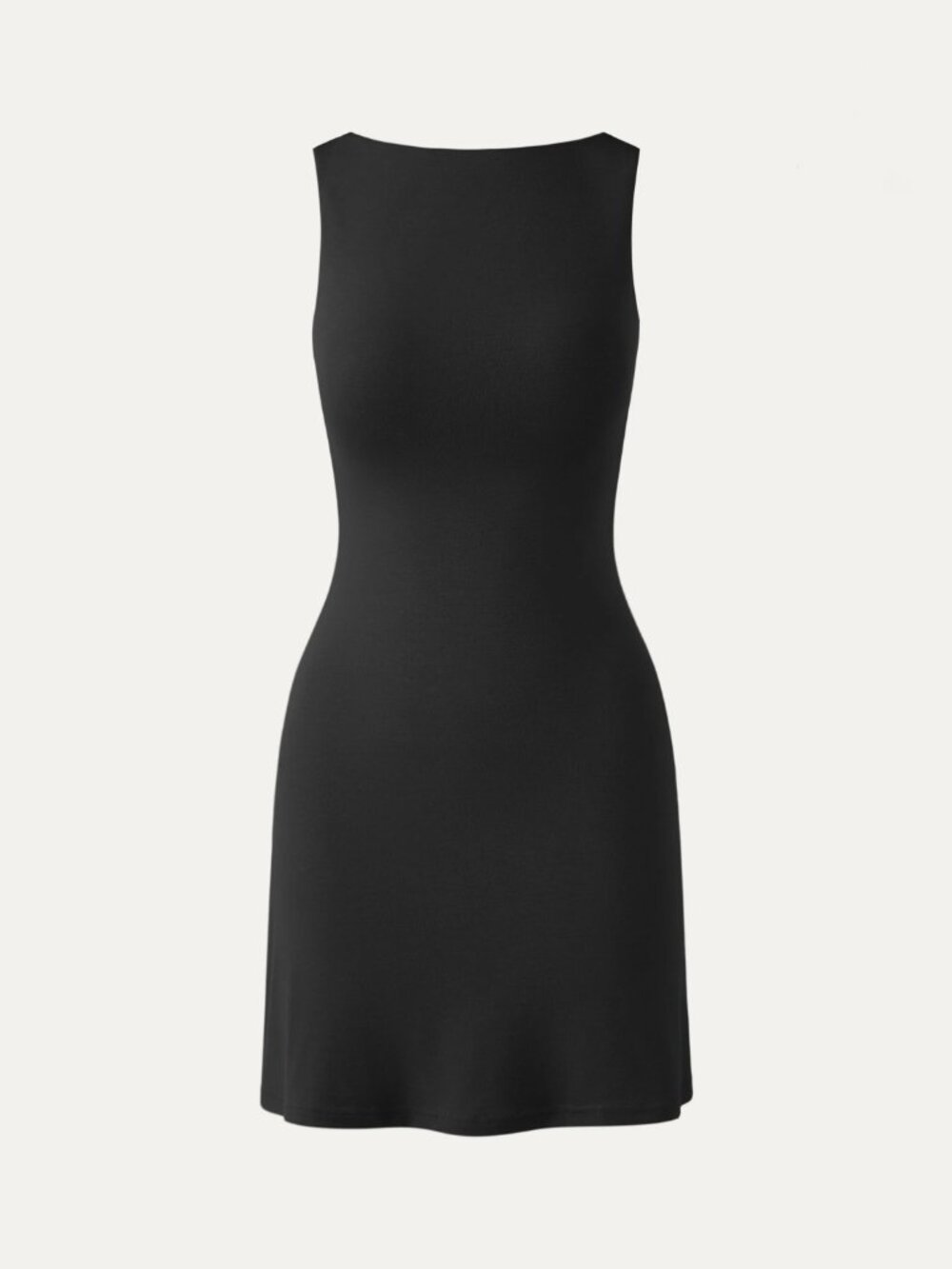 NWT OGL Eco-SkinKiss® Cooling Open Scoop Back Bandless Bra Mini Dress Black S - Picture 3 of 14
